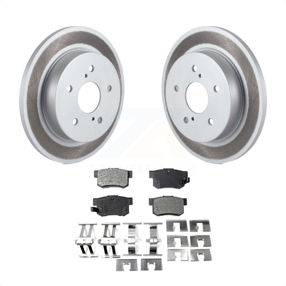 Rear Coated Disc Brake Rotors And Semi-Metallic Pads Kit For 2010-2013 Suzuki Kizashi KGF-101511 by Transit Auto