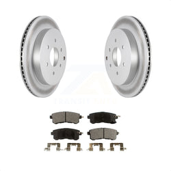 Rear Coated Disc Brake Rotors And Semi-Metallic Pads Kit For INFINITI Nissan Armada QX80 QX56 KGF-101513