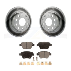 Rear Coated Disc Brake Rotors And Semi-Metallic Pads Kit For Volkswagen Beetle GTI Eos With 253mm Diameter Rotor KGF-101514