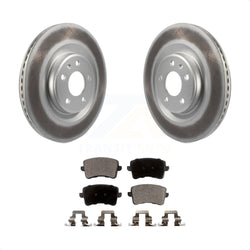 Rear Coated Disc Brake Rotors And Semi-Metallic Pads Kit For Audi Q5 A5 SQ5 Quattro S5 A4 KGF-101517