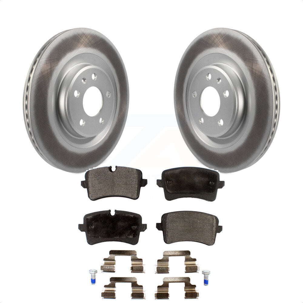 Rear Coated Disc Brake Rotors And Semi-Metallic Pads Kit For Audi A6 Quattro A7 Porsche Macan A8 KGF-101518 by Transit Auto