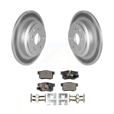 Rear Coated Disc Brake Rotors And Semi-Metallic Pads Kit For Honda Crosstour Accord KGF-101520 by Transit Auto