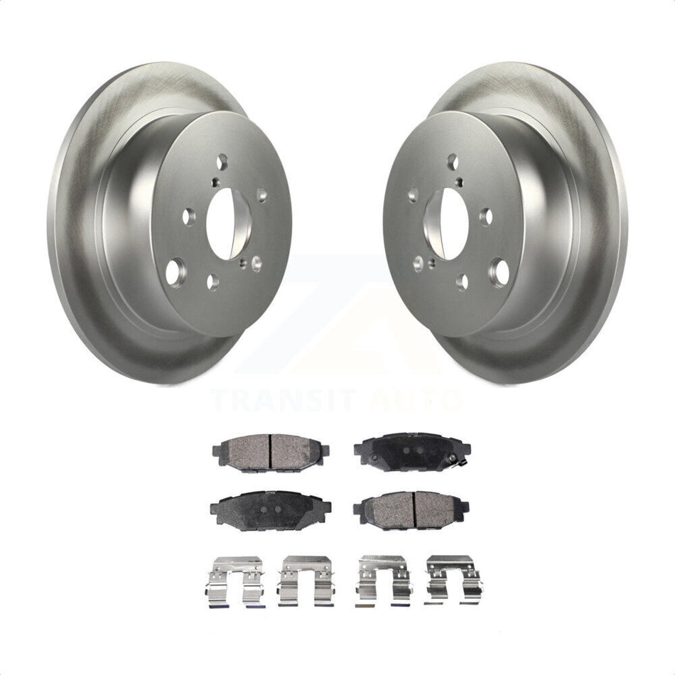 Rear Coated Disc Brake Rotors And Semi-Metallic Pads Kit For Subaru Forester Impreza Crosstrek XV KGF-101531 by Transit Auto