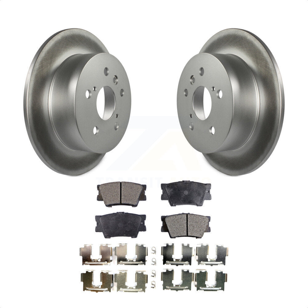 Rear Coated Disc Brake Rotors And Semi-Metallic Pads Kit For Toyota Camry Lexus ES350 Avalon ES300h KGF-101532 by Transit Auto