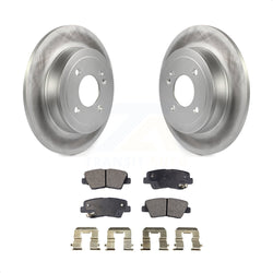 Rear Coated Disc Brake Rotors And Semi-Metallic Pads Kit For 2011 Hyundai Accent KGF-101534
