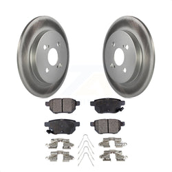 Rear Coated Disc Brake Rotors And Semi-Metallic Pads Kit For 2012-2018 Toyota Yaris KGF-101538