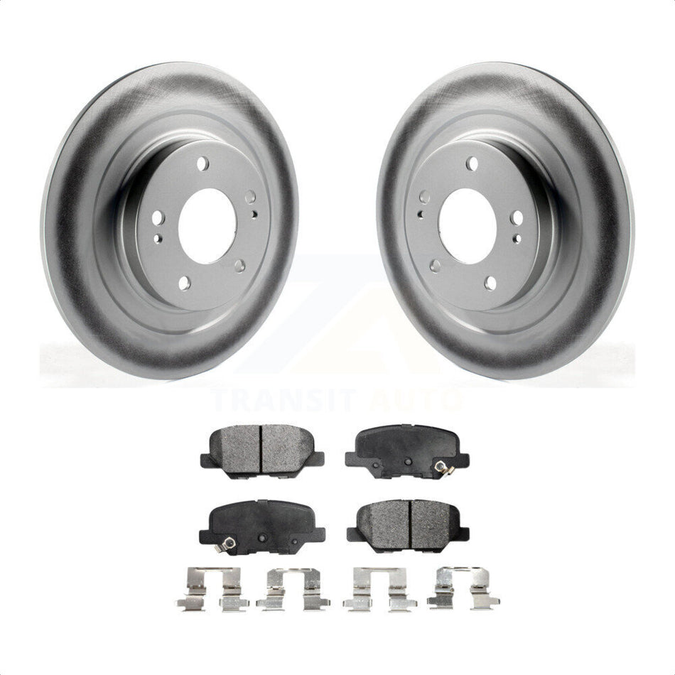 Rear Coated Disc Brake Rotors And Semi-Metallic Pads Kit For Mitsubishi Outlander Sport PHEV RVR KGF-101546 by Transit Auto