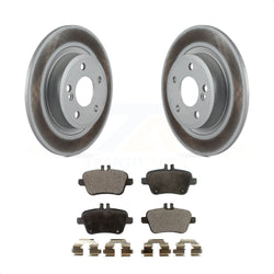 Rear Coated Disc Brake Rotors And Semi-Metallic Pads Kit For Mercedes-Benz GLA250 CLA250 INFINITI QX30 B Electric Drive B250e KGF-101551
