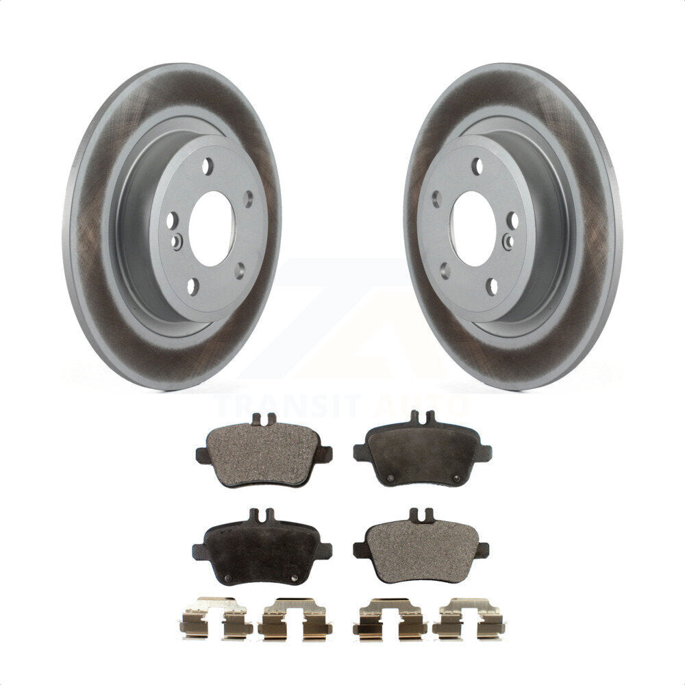 Rear Coated Disc Brake Rotors And Semi-Metallic Pads Kit For Mercedes-Benz GLA250 CLA250 INFINITI QX30 B Electric Drive B250e KGF-101551 by Transit Auto