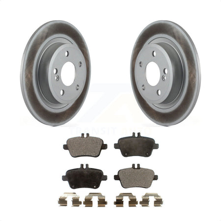 Rear Coated Disc Brake Rotors And Semi-Metallic Pads Kit For Mercedes-Benz GLA250 CLA250 INFINITI QX30 B Electric Drive B250e KGF-101551 by Transit Auto