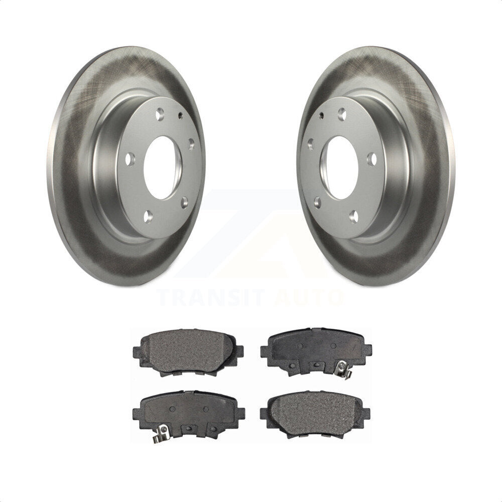 Rear Coated Disc Brake Rotors And Semi-Metallic Pads Kit For Mazda 3 Sport KGF-101558 by Transit Auto