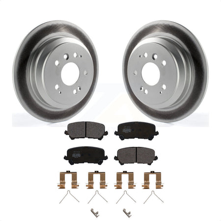 Rear Coated Disc Brake Rotors And Semi-Metallic Pads Kit For Honda Pilot Ridgeline Passport KGF-101564 by Transit Auto