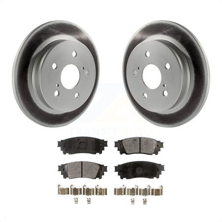 Rear Coated Disc Brake Rotors And Semi-Metallic Pads Kit For Toyota Camry RAV4 Lexus NX200t C-HR NX300 ES350 Avalon NX300h ES300h UX250h UX200 ES250 Venza Corolla Cross KGF-101566 by Transit Auto