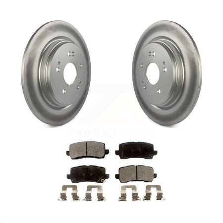 Rear Coated Disc Brake Rotors And Semi-Metallic Pads Kit For 2015-2020 Acura TLX KGF-101572 by Transit Auto