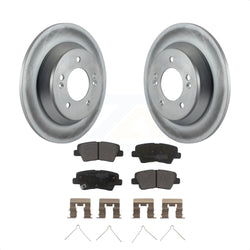 Rear Coated Disc Brake Rotors And Semi-Metallic Pads Kit For 2014-2017 Kia Rondo With Electric Parking KGF-101574