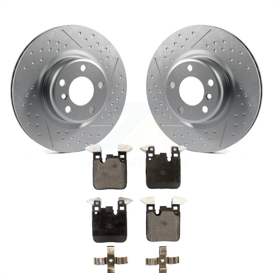 Rear Coated Disc Brake Rotors And Semi-Metallic Pads Kit For BMW 328i 428i 320i xDrive 228i M235i 230i Gran Coupe M240i KGF-101579 by Transit Auto