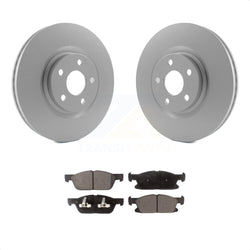 Front Coated Disc Brake Rotors And Semi-Metallic Pads Kit For Ford Edge KGF-101677