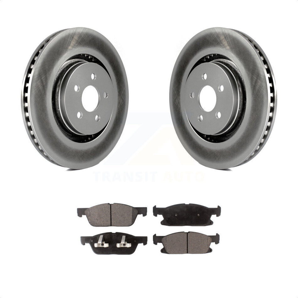 Front Coated Disc Brake Rotors And Semi-Metallic Pads Kit For Ford Edge Lincoln MKX Nautilus KGF-101678 by Transit Auto