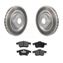 Front Coated Disc Brake Rotors And Semi-Metallic Pads Kit For 2014-2020 Fiat 500L KGF-101679