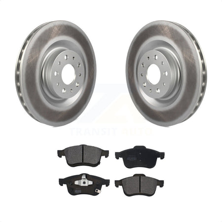 Front Coated Disc Brake Rotors And Semi-Metallic Pads Kit For 2014-2020 Fiat 500L KGF-101679 by Transit Auto