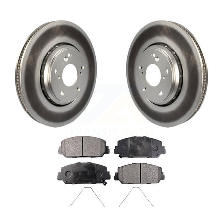 Front Coated Disc Brake Rotors And Semi-Metallic Pads Kit For Honda Civic Accord Acura ILX KGF-101684 by Transit Auto