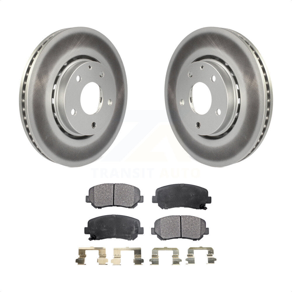 Front Coated Disc Brake Rotors And Semi-Metallic Pads Kit For Mazda CX-5 KGF-101685 by Transit Auto