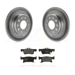 Rear Coated Disc Brake Rotors And Semi-Metallic Pads Kit For 2016-2019 Buick Envision With 288mm Diameter Rotor KGF-101766