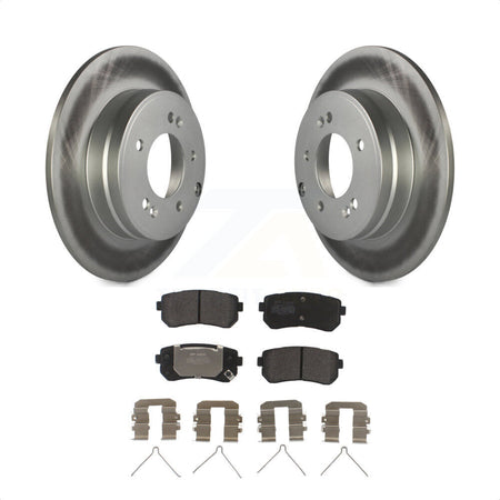 Rear Coated Disc Brake Rotors And Semi-Metallic Pads Kit For Hyundai Sonata Kia Optima With Manual Parking KGF-101768 by Transit Auto