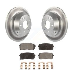 Rear Coated Disc Brake Rotors And Semi-Metallic Pads Kit For 2015-2019 Kia Sedona KGF-101772