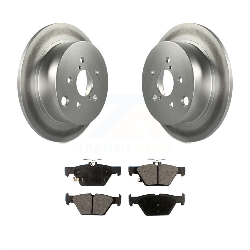 Rear Coated Disc Brake Rotors And Semi-Metallic Pads Kit For Subaru Crosstrek KGF-101777 by Transit Auto