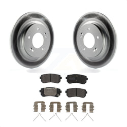 Rear Coated Disc Brake Rotors And Semi-Metallic Pads Kit For 2016 Kia Optima LX EX 1.6T With Electric Parking KGF-101779