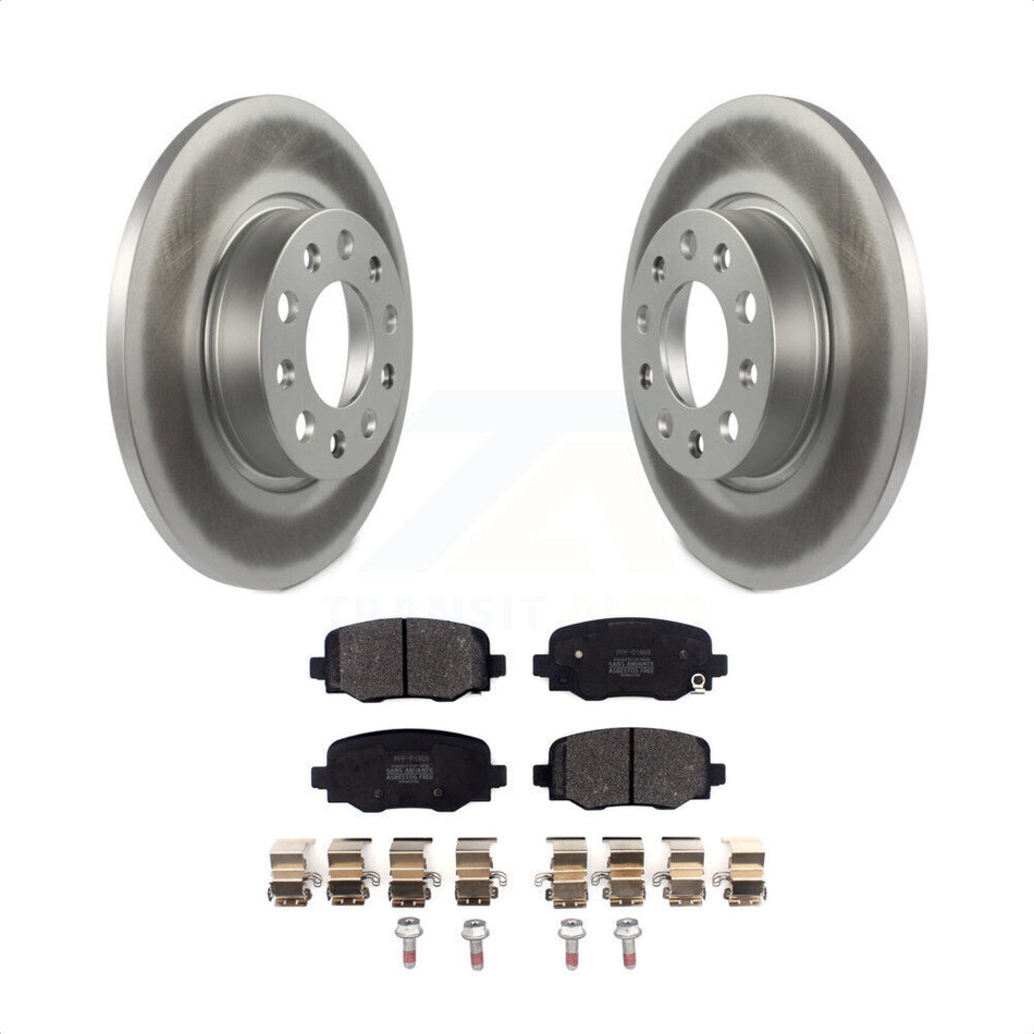 Rear Coated Disc Brake Rotors And Semi-Metallic Pads Kit For Jeep Renegade Fiat 500X KGF-101782 by Transit Auto