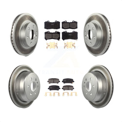 Front Rear Coated Disc Brake Rotors And Semi-Metallic Pads Kit For 2015-2020 Chevrolet Colorado GMC Canyon KGF-101786