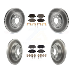 Front Rear Coated Disc Brake Rotors And Semi-Metallic Pads Kit For Jeep Renegade Fiat 500X KGF-101790
