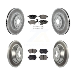 Front Rear Coated Disc Brake Rotors And Semi-Metallic Pads Kit For 2016-2018 Audi Q3 Quattro KGF-101797