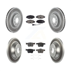 Front Rear Coated Disc Brake Rotors And Semi-Metallic Pads Kit For Audi TT Quattro KGF-101801