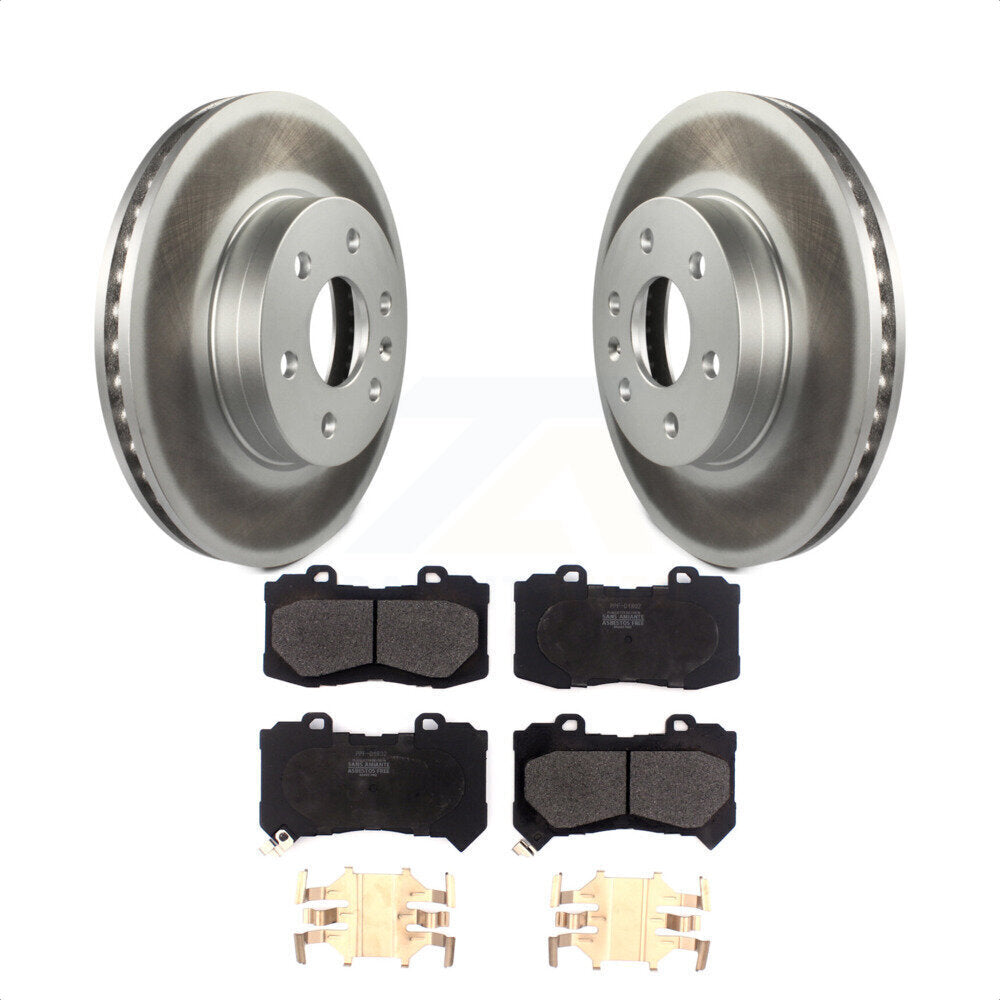 Front Coated Disc Brake Rotors And Semi-Metallic Pads Kit For 2015-2020 Chevrolet Colorado GMC Canyon KGF-101842 by Transit Auto