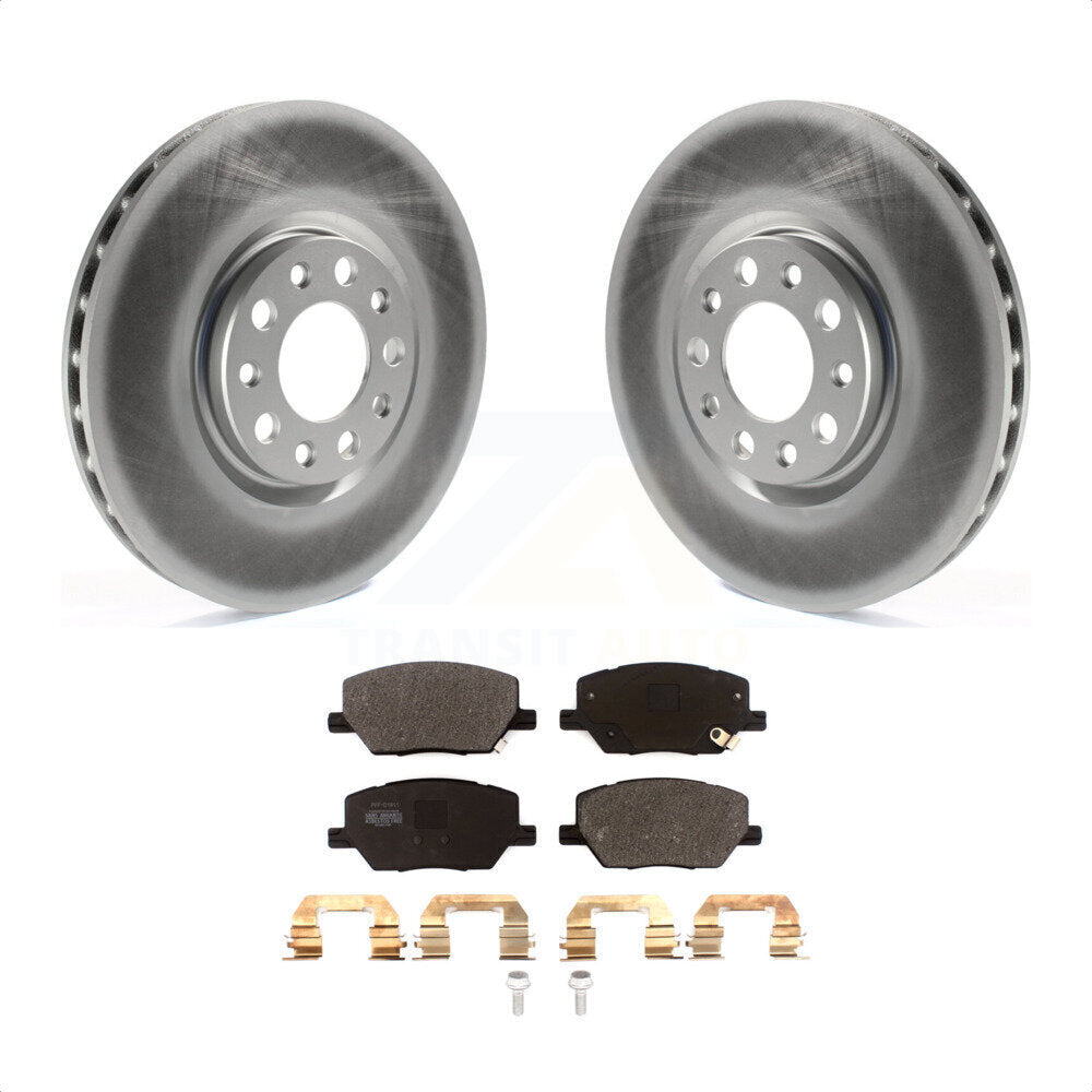 Front Coated Disc Brake Rotors And Semi-Metallic Pads Kit For Jeep Renegade Compass Fiat 500X KGF-101845 by Transit Auto