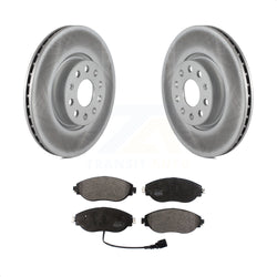 Front Coated Disc Brake Rotors And Semi-Metallic Pads Kit For 2015 Volkswagen GTI With Performance Package KGF-101848