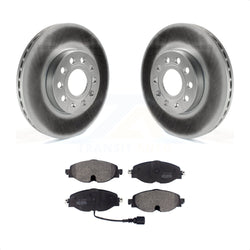 Front Coated Disc Brake Rotors And Semi-Metallic Pads Kit For Volkswagen Jetta Audi Golf A3 SportWagen Quattro e-Golf Taos KGF-101850