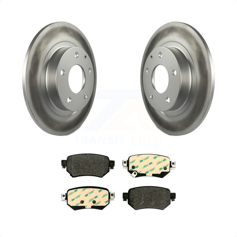 Rear Coated Disc Brake Rotors And Semi-Metallic Pads Kit For 2016-2021 Mazda 6 KGF-101853 by Transit Auto