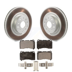 Front Coated Disc Brake Rotors And Semi-Metallic Pads Kit For Cadillac CTS CT6 Chevrolet Camaro KGF-101877