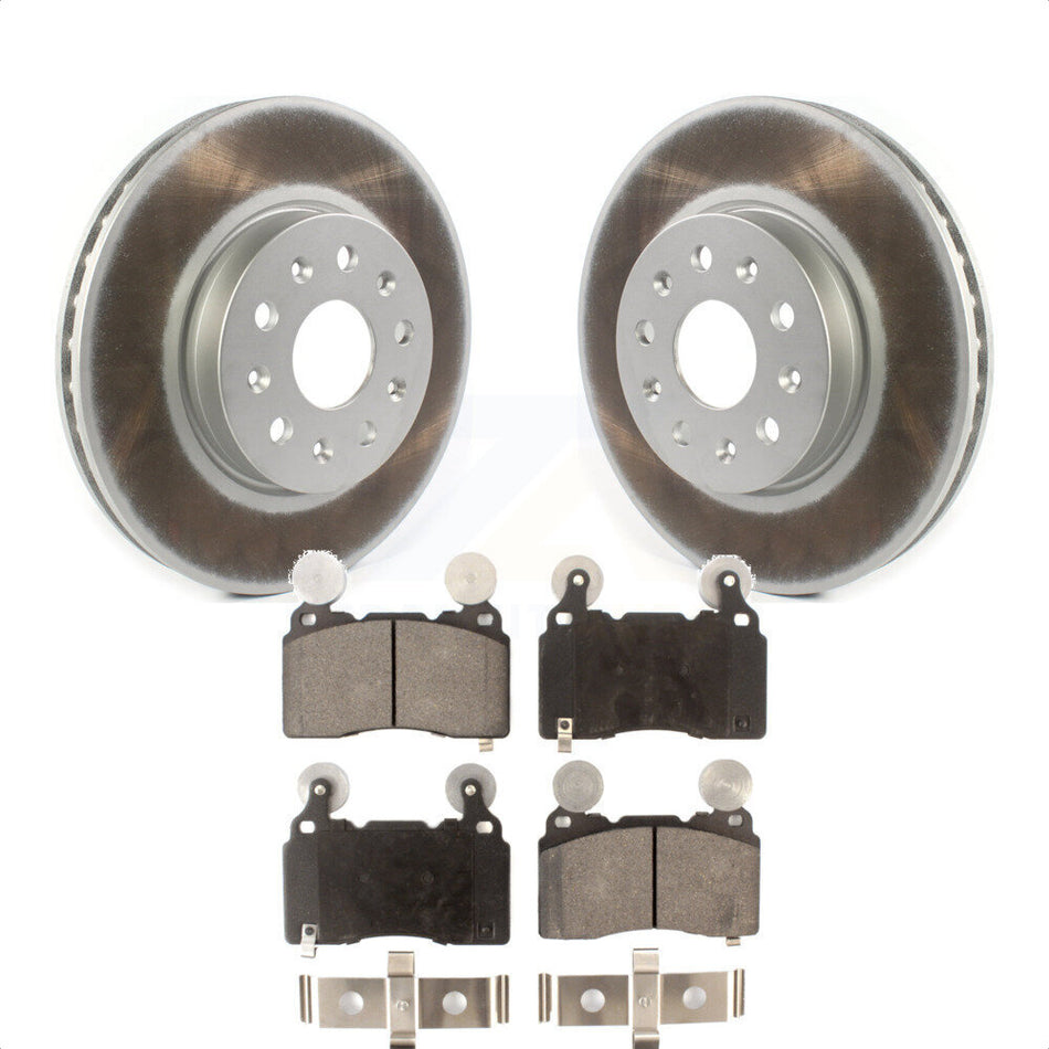 Front Coated Disc Brake Rotors And Semi-Metallic Pads Kit For Cadillac CTS Chevrolet Camaro KGF-101884 by Transit Auto