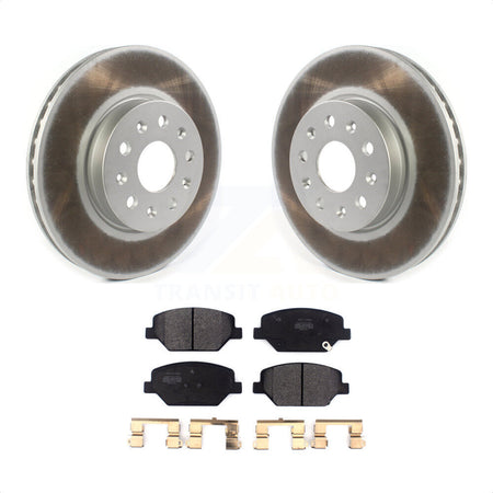 Front Coated Disc Brake Rotors And Semi-Metallic Pads Kit For Chevrolet Camaro Without Brembo Calipers KGF-101885 by Transit Auto