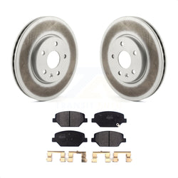 Front Coated Disc Brake Rotors And Semi-Metallic Pads Kit For Buick Envision Cadillac XT4 KGF-101887