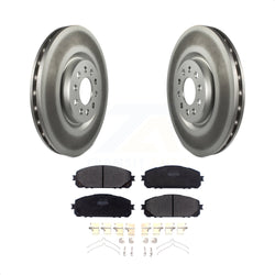 Front Coated Disc Brake Rotors And Semi-Metallic Pads Kit For 2014-2021 Jeep Cherokee With Dual Piston Caliper KGF-101893