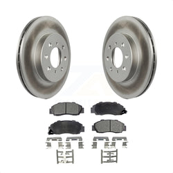 Front Coated Disc Brake Rotors And Semi-Metallic Pads Kit For 1992-1993 Acura Integra GS-R KGF-101896