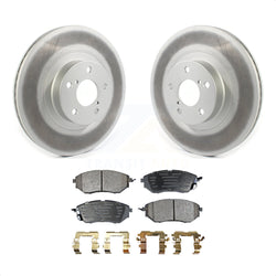 Front Coated Disc Brake Rotors And Semi-Metallic Pads Kit For 2009 Subaru Legacy 3.0 R with 3.0L With 292mm Diameter Rotor KGF-101898