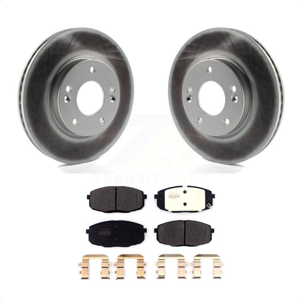 Front Coated Disc Brake Rotors And Semi-Metallic Pads Kit For Kia Soul Hyundai Kona Forte Elantra GT Seltos Forte5 KGF-101903 by Transit Auto