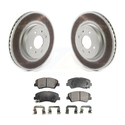 Front Coated Disc Brake Rotors And Semi-Metallic Pads Kit For Kia Rio KGF-101906